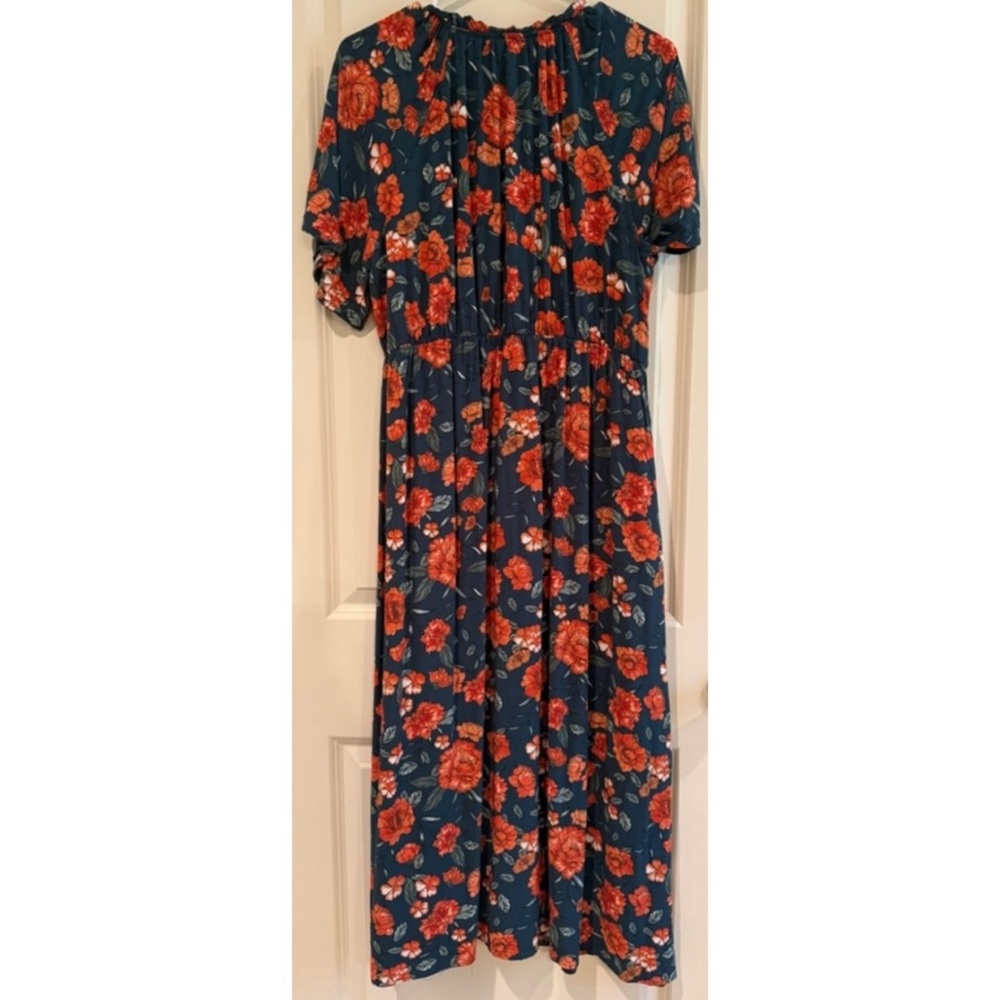 🌹Baltic Born Midi Style Floral Dress in Teal and Red🌹 - Picture 5 of 5